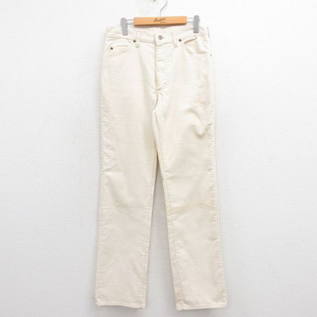 W31★古着 リー Lee コーデュロイ パンツ メンズ 90年代 90s USA製 生成り 25aug29 中古 ボトムス ロング