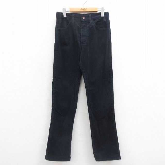 W31★古着 リーバイス Levis 519 コーデュロイ パンツ メンズ 80年代 80s USA製 タロン 紺 ネイビー 25aug29 中古 ボトムス ロング
