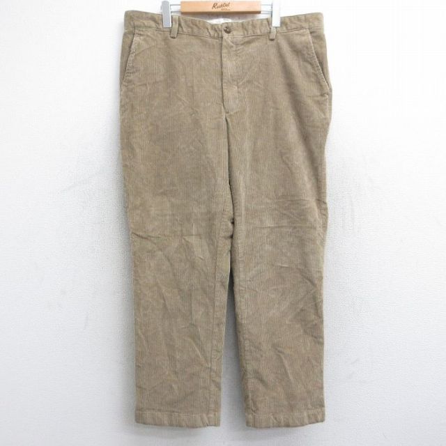 W39★古着 エルエルビーン LLBEAN コーデュロイ パンツ メンズ 00年代 00s 太うね ベージュ カーキ 25sep13 中古 ボトムス ロング