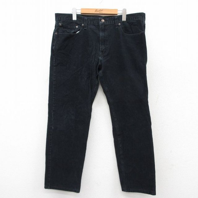 W38★古着 リーバイス Levis 502 コーデュロイ パンツ メンズ 黒 ブラック 25sep18 中古 ボトムス ロング