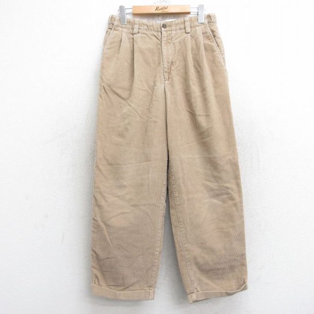 W30★古着 エディーバウアー コーデュロイ パンツ メンズ ベージュ カーキ 25sep26 中古 ボトムス ロング