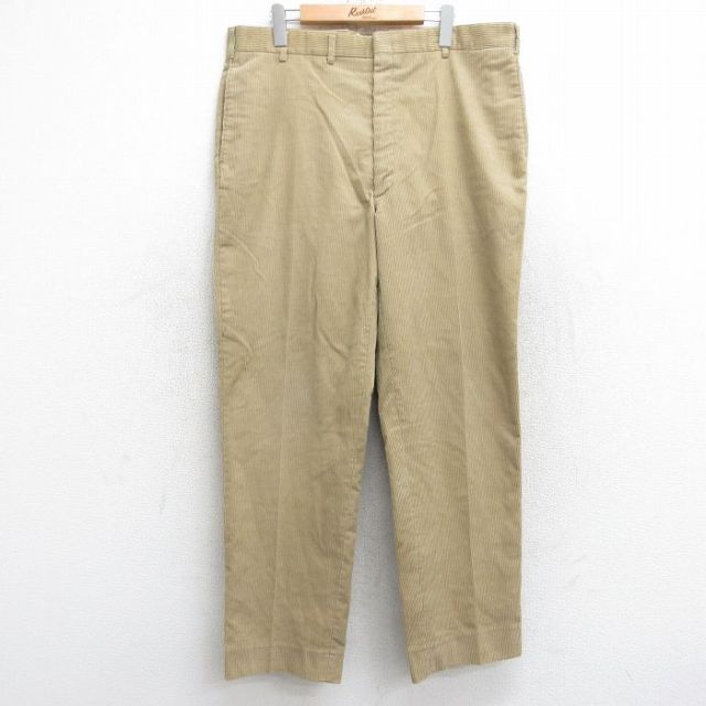 W38★古着 FARAH コーデュロイ パンツ メンズ 80年代 80s USA製 タロン ベージュ カーキ 25sep26 中古 ボトムス ロング