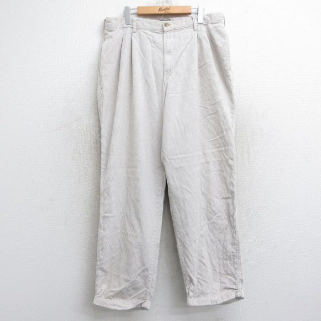 W38★古着 ラルフローレン Ralph Lauren チャップス ブランド コーデュロイ パンツ メンズ 90年代 90s 太畝 コットン 薄グレー系 【spe】 25sep26 中古 ボトムス ロング