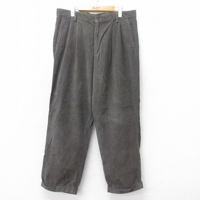 W36★古着 ドッカーズ コーデュロイ パンツ メンズ コットン こげ茶 ブラウン 25oct03 中古 ボトムス ロング