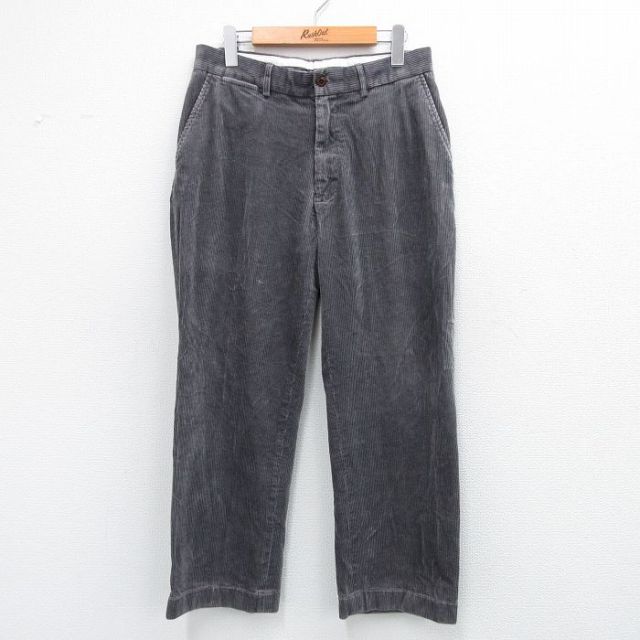 W31★古着 ラルフローレン Ralph Lauren ポロゴルフ ブランド コーデュロイ パンツ メンズ 90年代 90s 太畝 グレー系 25oct15 中古 ボトムス ロング