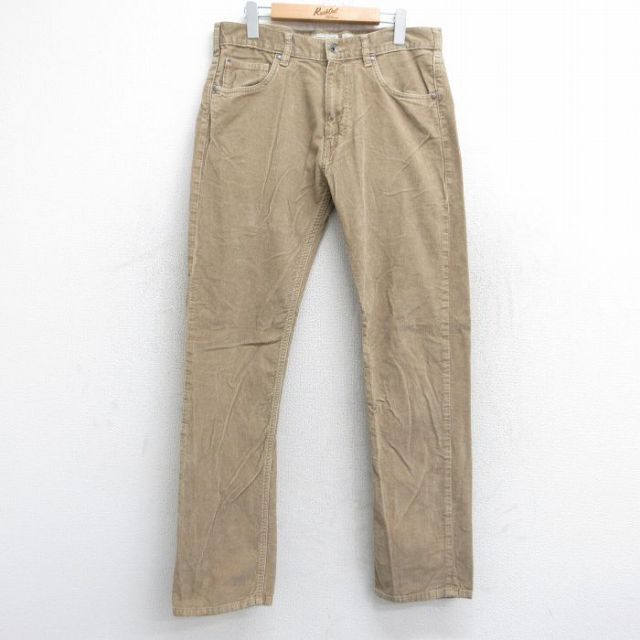 W33★古着 パタゴニア patagonia コーデュロイ パンツ メンズ オーガニックコットン ベージュ カーキ 25oct25 中古 ボトムス ロング