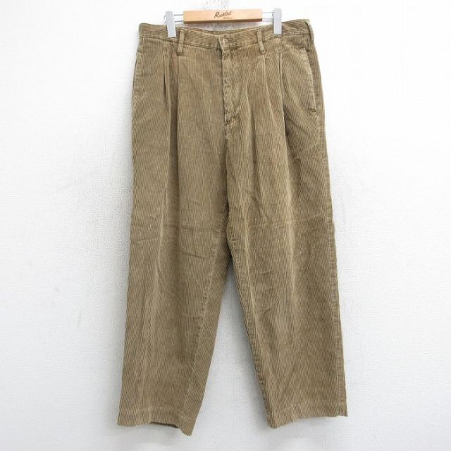 W36★古着 ギャップ GAP コーデュロイ パンツ メンズ 90年代 90s 太畝 ベージュ【spe】 25nov20