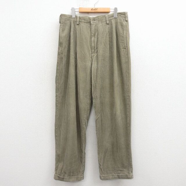 【20%OFF】W35★古着 バンヒューセン コーデュロイ パンツ メンズ コットン ベージュ 25nov22