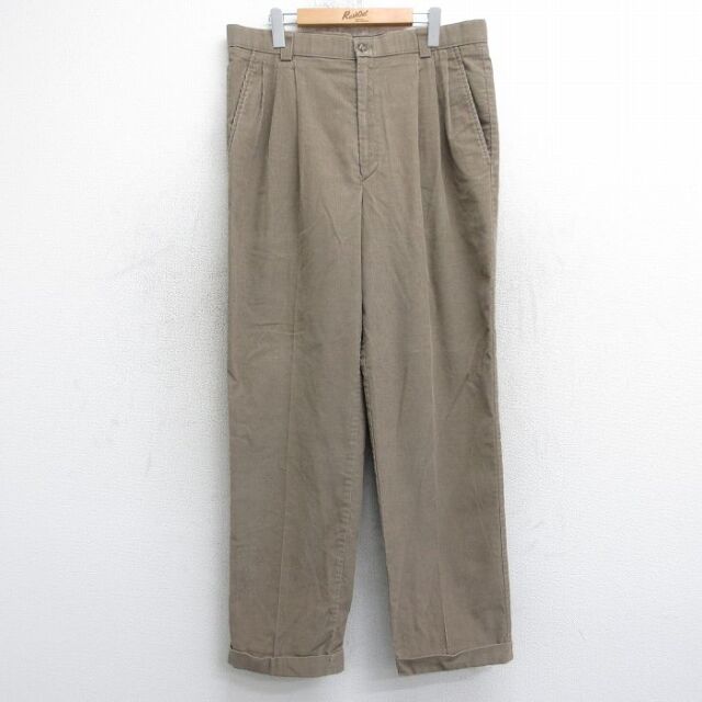 【20%OFF】W36★古着 HAGGAR コーデュロイ パンツ メンズ 80年代 80s ベージュ系 25dec04