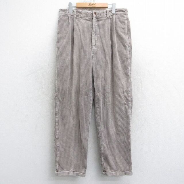 W34★古着 ギャップ GAP コーデュロイ パンツ メンズ 90年代 90s 太畝 グレー系【spe】 25dec04
