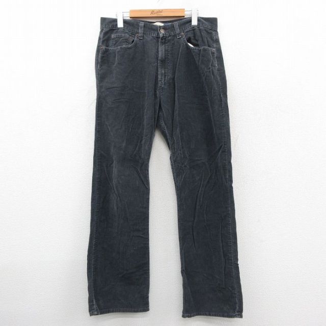 W33★古着 ギャップ GAP コーデュロイ パンツ メンズ 00年代 00s コットン 濃グレー 25dec20