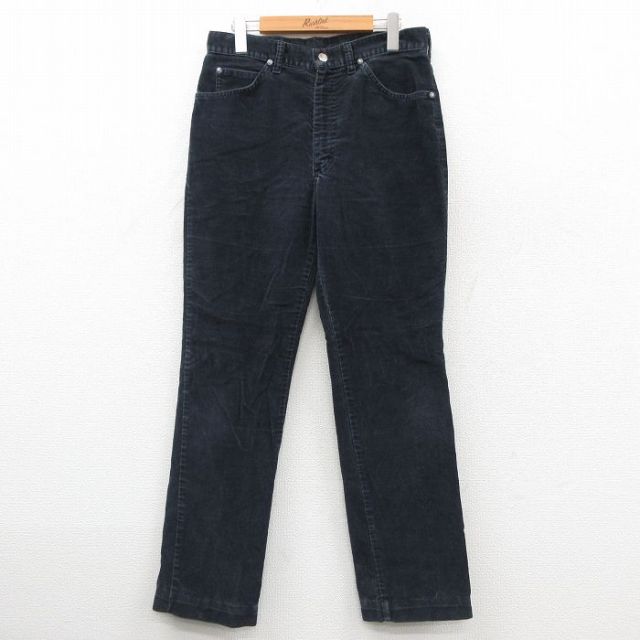 bam bam様ご成約 Vintageリーバイスコーデュロイ黒W38実寸W37 古着通販 W30☆古着 リー Lee コーデュロイ パンツ メンズ 80年代 80s