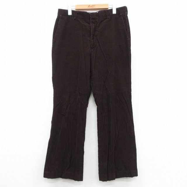 W33★古着 リーバイス Levis コーデュロイ パンツ メンズ 70年代 70s パナテラ タロン 濃茶【spe】 25dec20