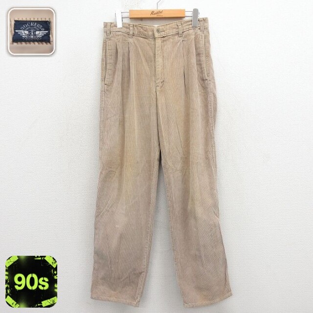 【50%OFF】ドッカーズ 90s コーデュロイパンツ 太畝 ベージュ W31 | 古着