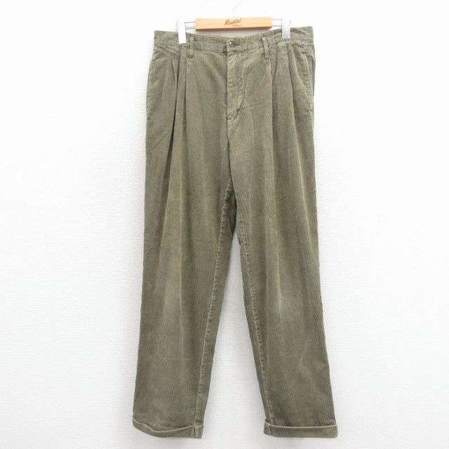 ギャップ 90s コーデュロイパンツ 太畝 グリーン メンズW33相当 | 古着