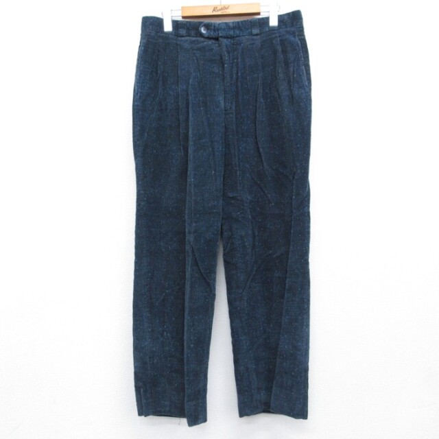Geoffrey Beene 80s コーデュロイパンツ タロン ネイビー 実寸W33 | 古着