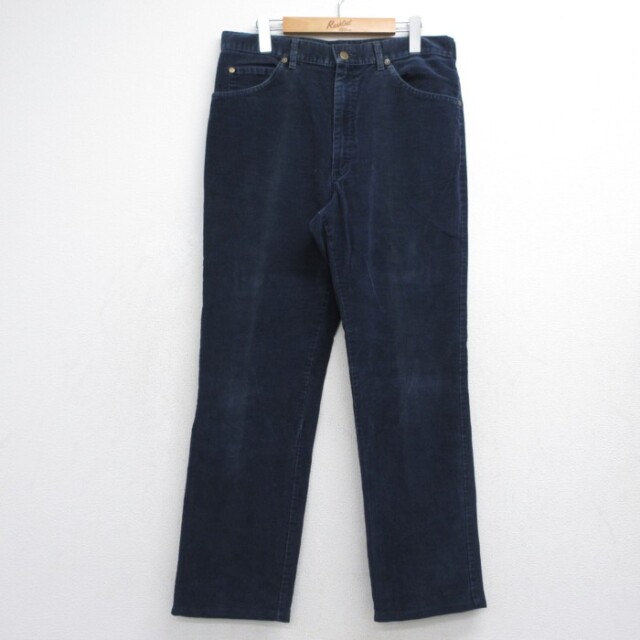 リー 90s コーデュロイパンツ ライダース ネイビー 実寸W34 | 古着