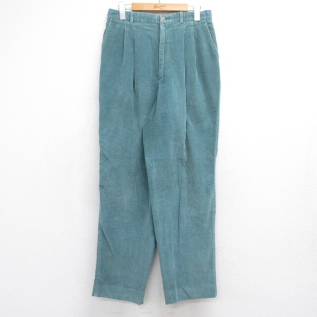 ランズエンド 90s コーデュロイパンツ グリーン 実寸W29 | 古着