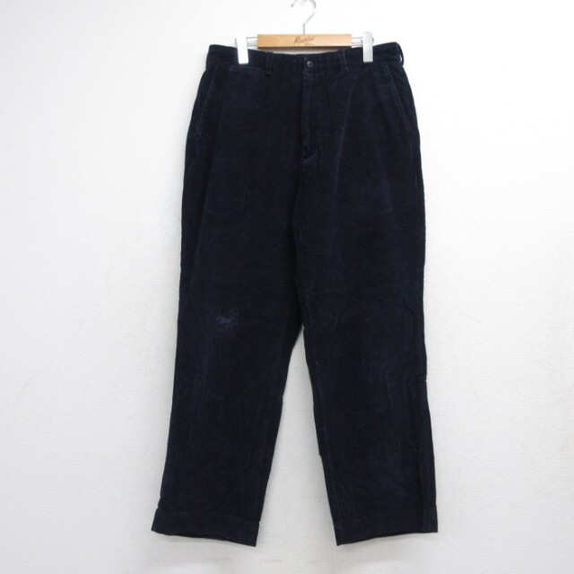 ラルフローレン 90s コーデュロイパンツ 太畝 ネイビー 実寸W31 | 古着
