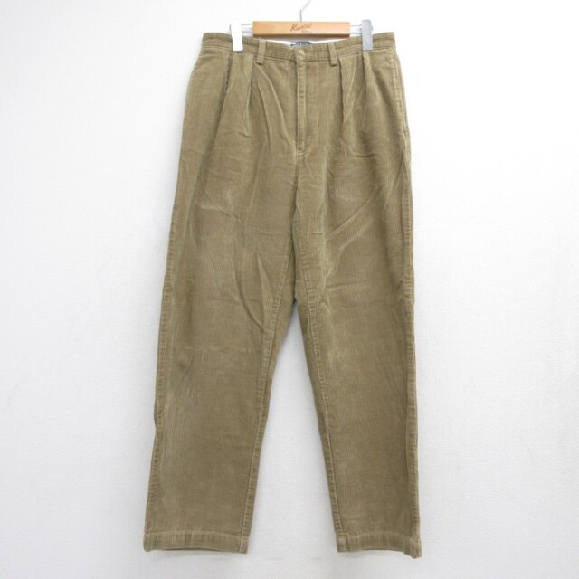 ラルフローレン 90s コーデュロイパンツ ANDREW 太畝 カーキ 実寸W32 | 古着