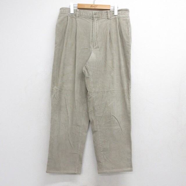 CLUB ROOM コーデュロイ パンツ メンズ 00s 太畝 コットン ベージュ 実寸W34 | 古着