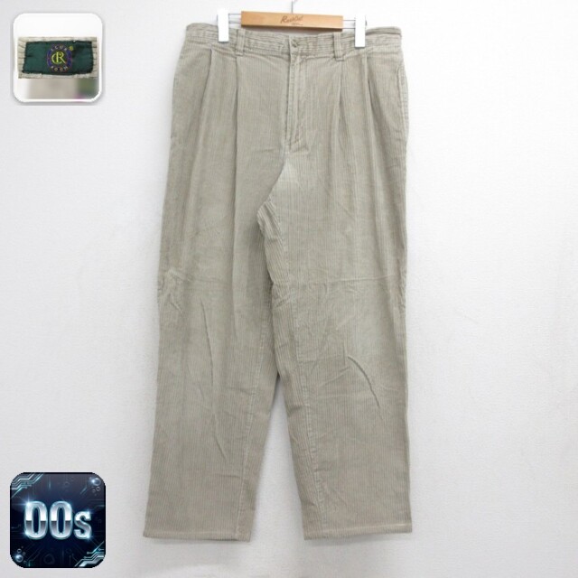 CLUB ROOM コーデュロイ パンツ メンズ 00s 太畝 コットン ベージュ 実寸W34 | 古着