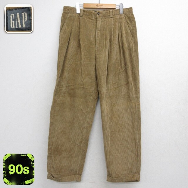ギャップ 90年代 コーデュロイパンツ 太畝 ブラウン 実寸W34 | 古着
