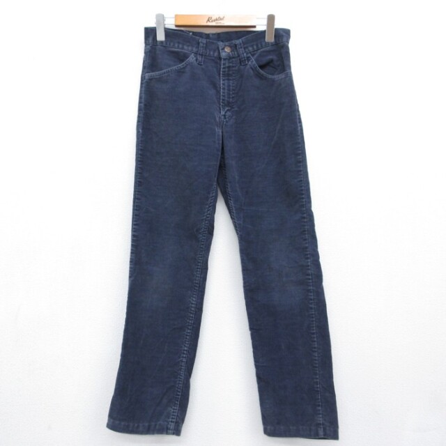 W27★古着 Levi's リーバイス 519 コーデュロイ パンツ メンズ 90年代 90s 5ポケット コットン ネイビー【spe】 26sep17