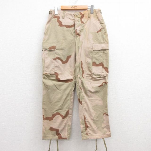 古着通販 W30☆古着 ミリタリー カーゴ パンツ メンズ 90年代 90s