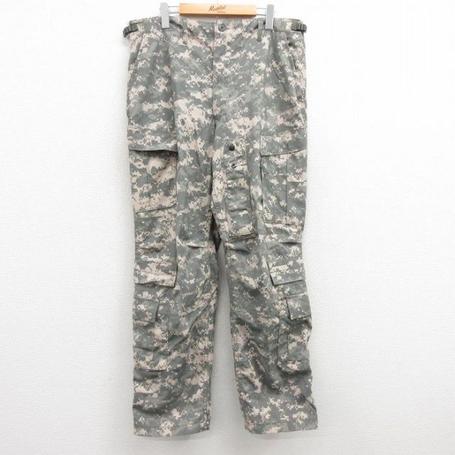 W38★古着 ミリタリー カーゴ パンツ メンズ 00年代 00s コンバット デジタルカモ USA製 グレー 迷彩 25feb03 中古 ボトムス ロング