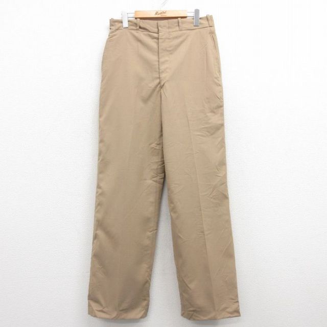 W32★古着 ビンテージ ミリタリー スラックス パンツ メンズ 60年代 60s ウール USA製 ベージュ カーキ 【spe】 25feb03 中古 ボトムス ロング