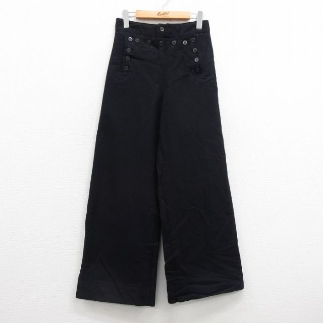 W28★古着 ビンテージ ミリタリー セーラー パンツ メンズ 70年代 70s ウール USA製 濃紺 ネイビー 25feb03 中古 ボトムス ロング