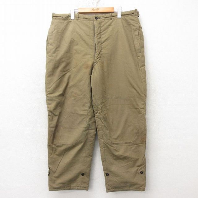 W40★古着 ビンテージ ミリタリー パンツ メンズ 60年代 60s 大きいサイズ 茶 ブラウン 25feb12 中古 ボトムス ロング