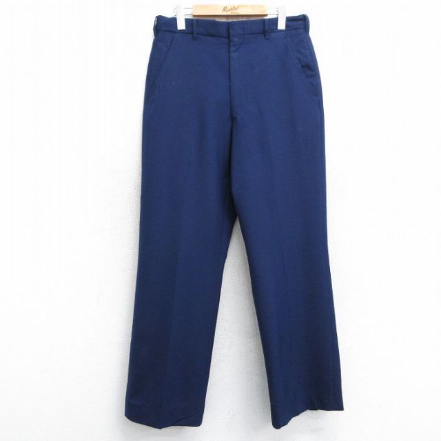 【50%OFF】W33★古着 ミリタリー パンツ メンズ 90年代 90s USA製 紺 ネイビー 25feb15 中古 ボトムス ロング