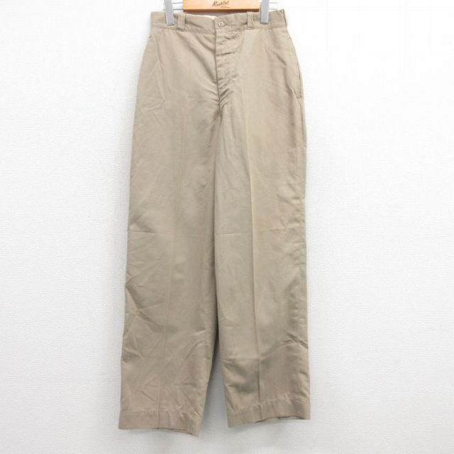 W29★古着 ビンテージ ミリタリー パンツ メンズ 60年代 60s ベージュ カーキ 【spe】 25feb20 中古 ボトムス ロング