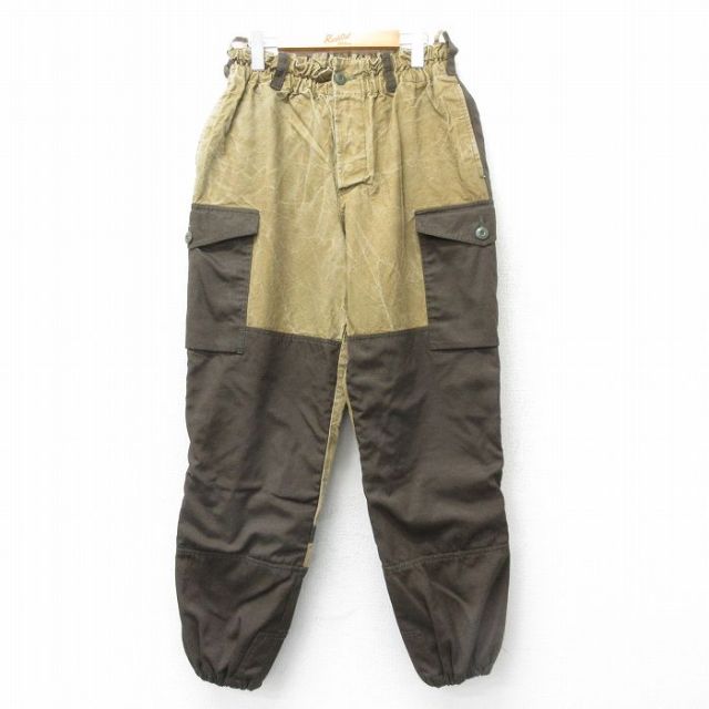 W36★古着 ミリタリー カーゴ パンツ メンズ ロシア軍 ツートンカラー 茶他 ブラウン 25apr01 中古 ボトムス ロング