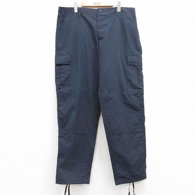 W39★古着 カムコ CAMCO ミリタリー カーゴ パンツ メンズ 90年代 90s リップストップ USA製 紺 ネイビー 【spe】 25jul16 中古 ボトムス ロング