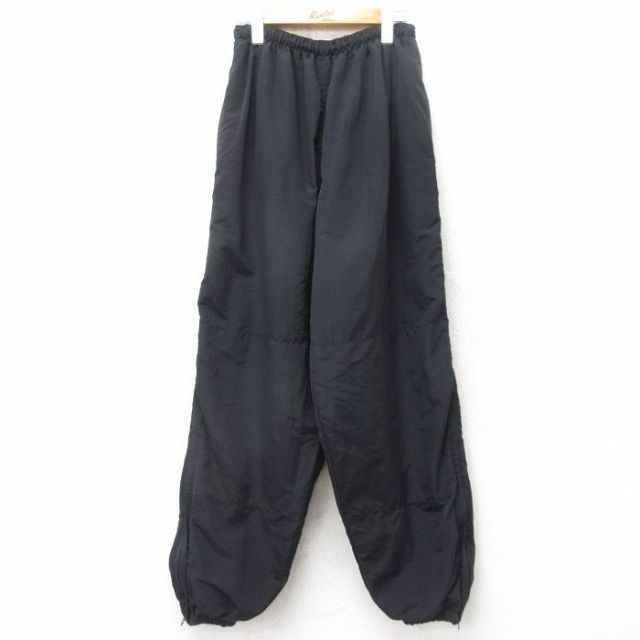 W33★古着 ミリタリー ナイロン パンツ メンズ 00年代 00s USA製 黒 内側メッシュ 25nov15