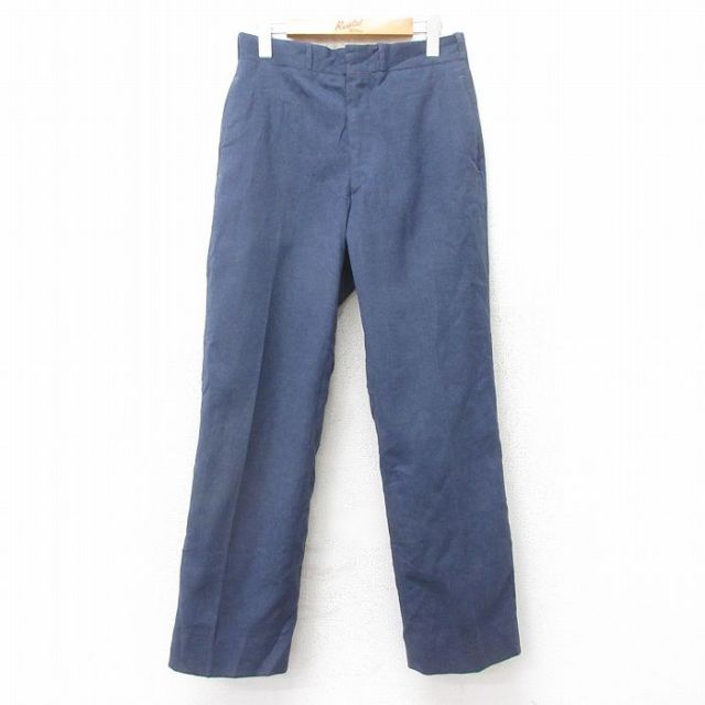 W30★古着 ビンテージ ミリタリー パンツ メンズ 60年代 60s ウール USA製 紺 25nov15