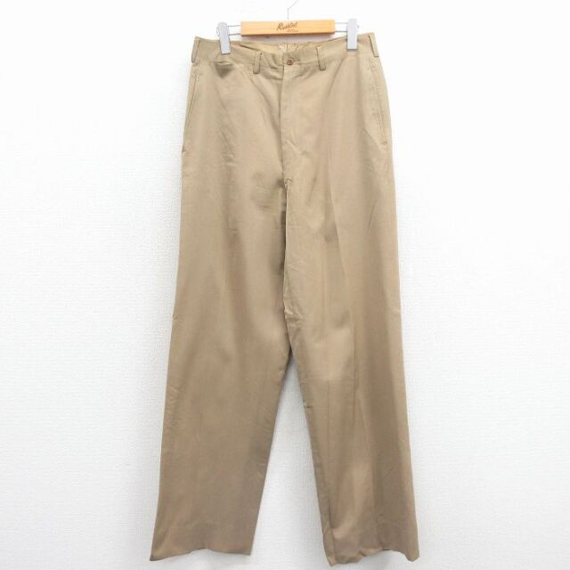 W32★古着 ビンテージ ミリタリー パンツ メンズ 60年代 60s NAVAL USA製 ベージュ 25dec15