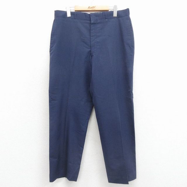 W36★古着 ビンテージ ミリタリー パンツ メンズ 70年代 70s USA製 紺 26jan20