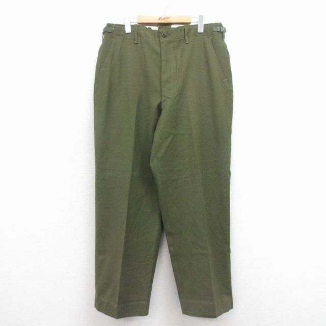 W34★古着 ビンテージ ミリタリー フィールド パンツ メンズ 50年代 50s M-51 USA製 緑【spe】 26jan20