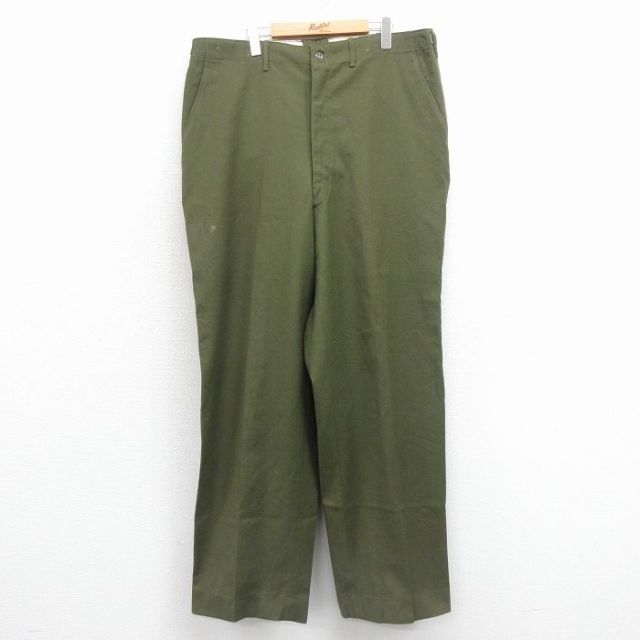 W37★古着 ビンテージ ミリタリー フィールド パンツ メンズ 50年代 50s M-51 USA製 緑【spe】 26jan20