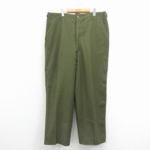 W40★古着 ビンテージ ミリタリー フィールド パンツ メンズ 50年代 50s M-51 大きいサイズ USA製 緑 26jan20