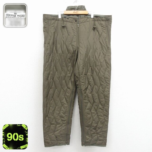 【50%OFF】ミリタリー 90s キルティングパンツ グリーン W39 | 古着