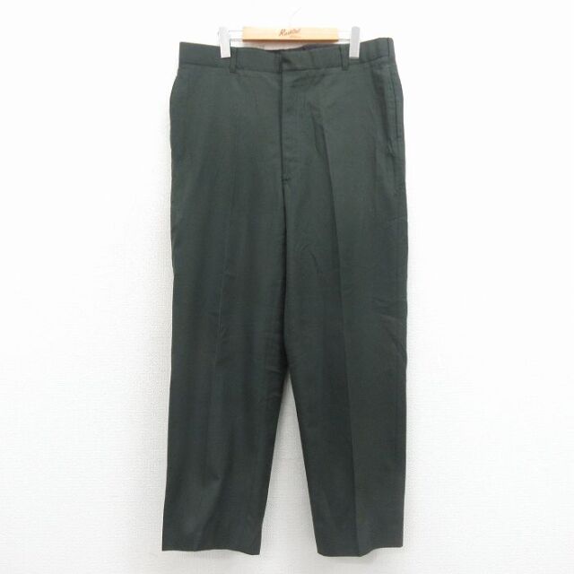 W35★古着 ミリタリー パンツ メンズ 90年代 90s USA製 濃緑 26jan24