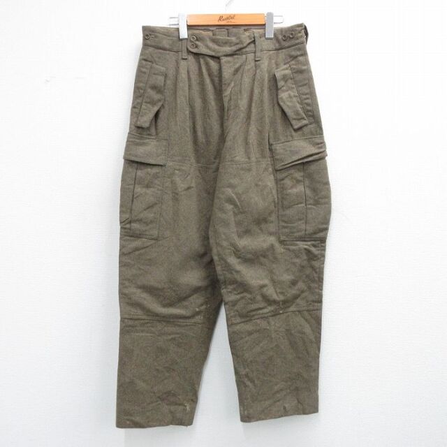古着通販 W29☆古着 ミリタリー ナイロン カーゴ パンツ メンズ 90年代