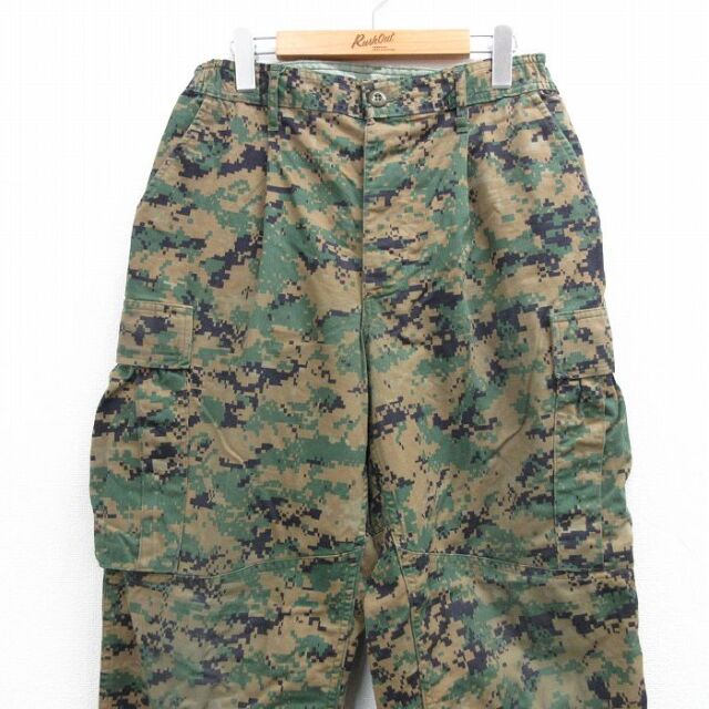 古着通販 W31☆古着 ミリタリー カーゴ パンツ メンズ デジタルカモ