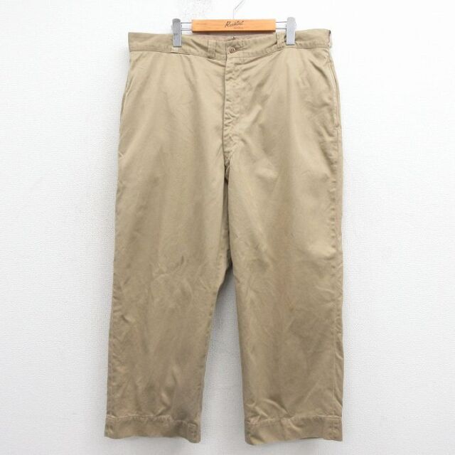 50s ミリタリーチノパンツ ベージュ W39 | 古着