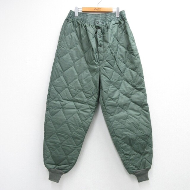 W30★古着 ビンテージ CARTER INDUSTRIES ミリタリー パンツ ナイロン メンズ 60年代 60s CWU-9/P キルティング USA製 カーキ【spe】 26sep08